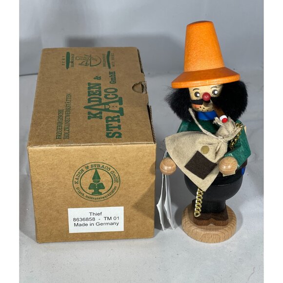 Kaden and Straco VINTAGE GmbH NIB German Wood THIEF Incense Smoker, 6 in tall - Picture 6 of 6